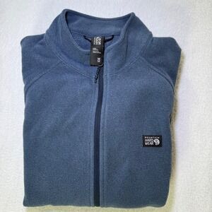 Mountain Hardwear Men's Polartec Microfleece Full Zip Jacket Blue Sz M Recycled